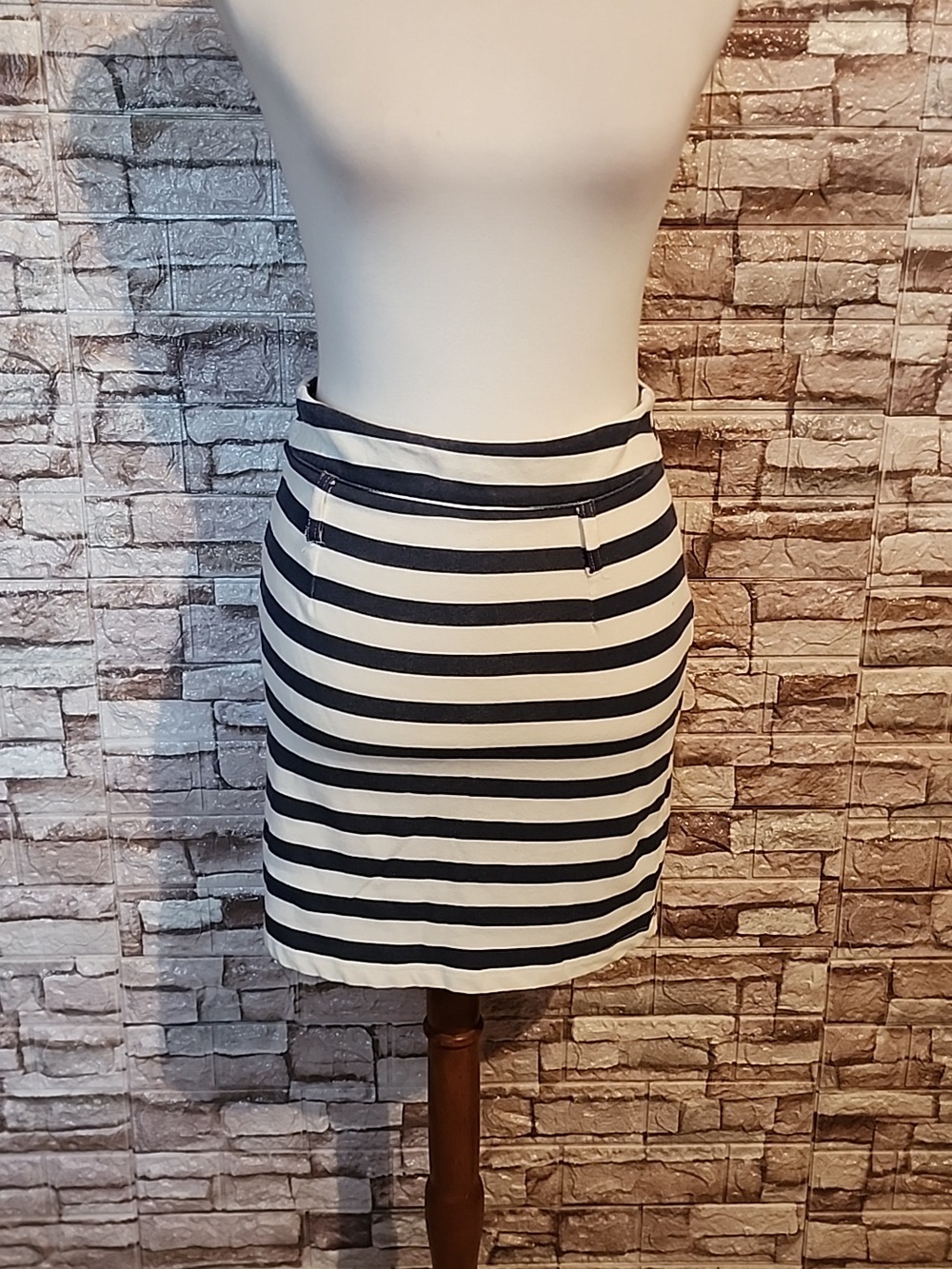 American Rag Blue and White Mini Pencil Skirt for Casual Wear